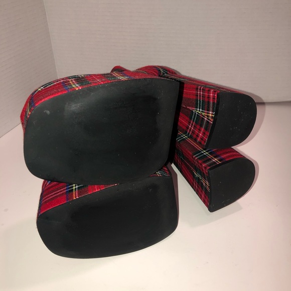 Jeffrey Campbell tartan plaid platform boots 9.5 - Picture 4 of 5
